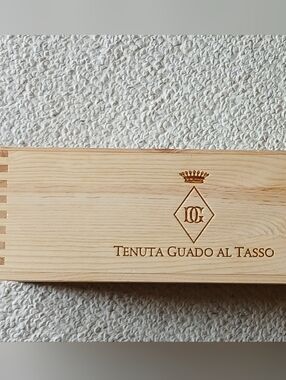 Tenuta Guado al Tasso Engraved Wooden Wine Box - Natural Wood DECOR Art 2013